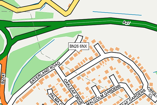 BN26 6NX map - OS OpenMap – Local (Ordnance Survey) BN26 6NX map - OS OpenMap – Local (Ordnance Survey)