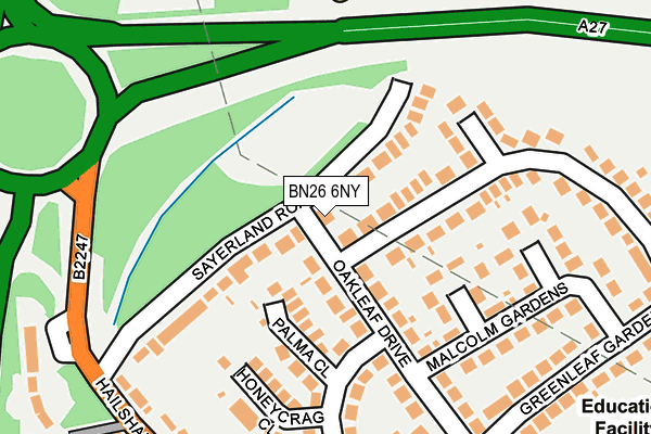 BN26 6NY map - OS OpenMap – Local (Ordnance Survey) BN26 6NY map - OS OpenMap – Local (Ordnance Survey)