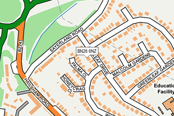 BN26 6NZ map - OS OpenMap – Local (Ordnance Survey) BN26 6NZ map - OS OpenMap – Local (Ordnance Survey)