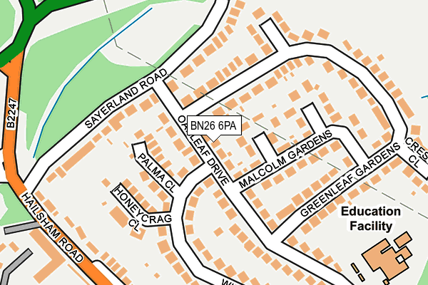 BN26 6PA map - OS OpenMap – Local (Ordnance Survey) BN26 6PA map - OS OpenMap – Local (Ordnance Survey)