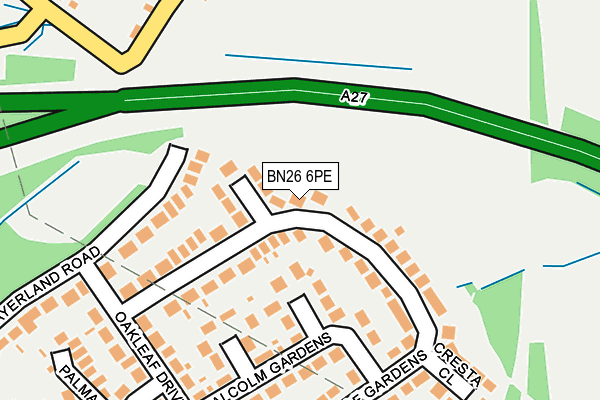 BN26 6PE map - OS OpenMap – Local (Ordnance Survey) BN26 6PE map - OS OpenMap – Local (Ordnance Survey)