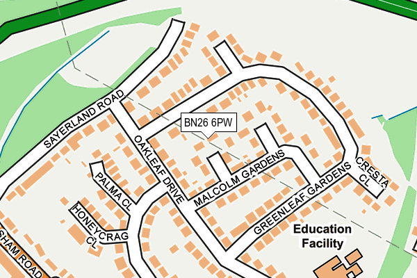 BN26 6PW map - OS OpenMap – Local (Ordnance Survey) BN26 6PW map - OS OpenMap – Local (Ordnance Survey)