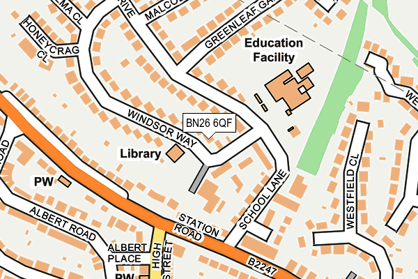 BN26 6QF map - OS OpenMap – Local (Ordnance Survey) BN26 6QF map - OS OpenMap – Local (Ordnance Survey)