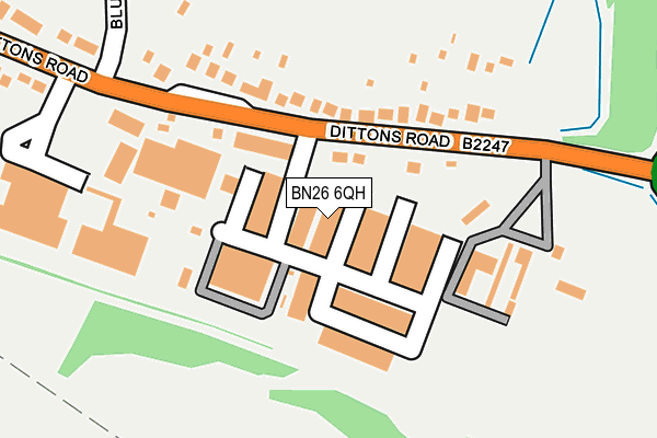 BN26 6QH map - OS OpenMap – Local (Ordnance Survey) BN26 6QH map - OS OpenMap – Local (Ordnance Survey)