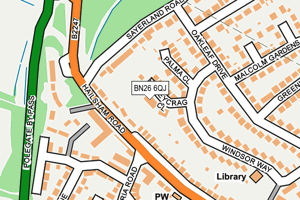 BN26 6QJ map - OS OpenMap – Local (Ordnance Survey) BN26 6QJ map - OS OpenMap – Local (Ordnance Survey)