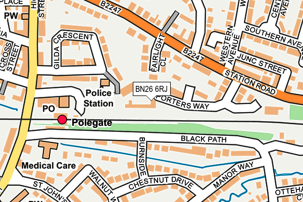 BN26 6RJ map - OS OpenMap – Local (Ordnance Survey)