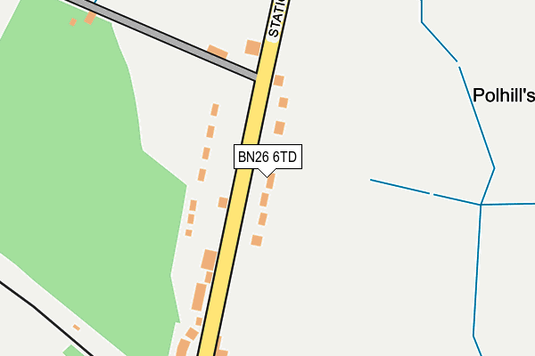 BN26 6TD map - OS OpenMap – Local (Ordnance Survey)