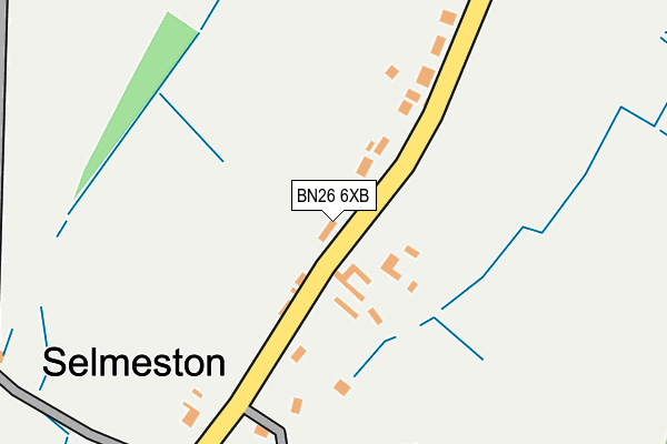 BN26 6XB map - OS OpenMap – Local (Ordnance Survey)