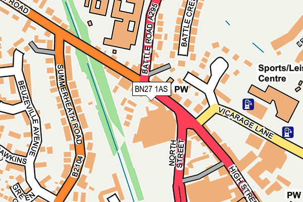 BN27 1AS map - OS OpenMap – Local (Ordnance Survey) BN27 1AS map - OS OpenMap – Local (Ordnance Survey)
