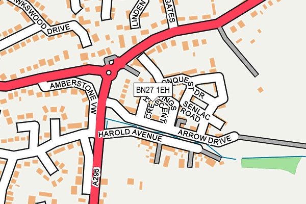 BN27 1EH map - OS OpenMap – Local (Ordnance Survey) BN27 1EH map - OS OpenMap – Local (Ordnance Survey)