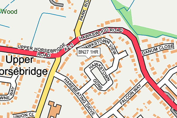 BN27 1HR map - OS OpenMap – Local (Ordnance Survey) BN27 1HR map - OS OpenMap – Local (Ordnance Survey)
