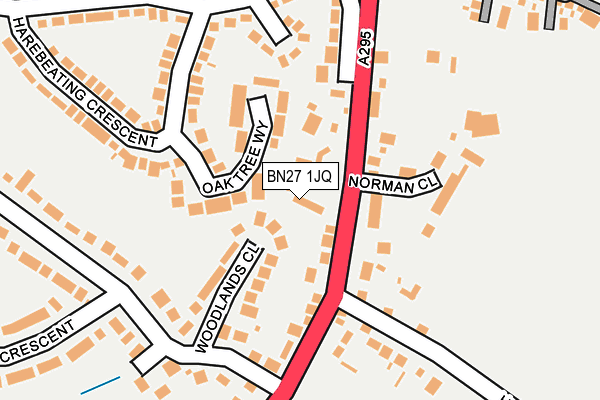 BN27 1JQ map - OS OpenMap – Local (Ordnance Survey) BN27 1JQ map - OS OpenMap – Local (Ordnance Survey)