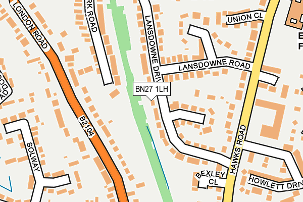 BN27 1LH map - OS OpenMap – Local (Ordnance Survey) BN27 1LH map - OS OpenMap – Local (Ordnance Survey)