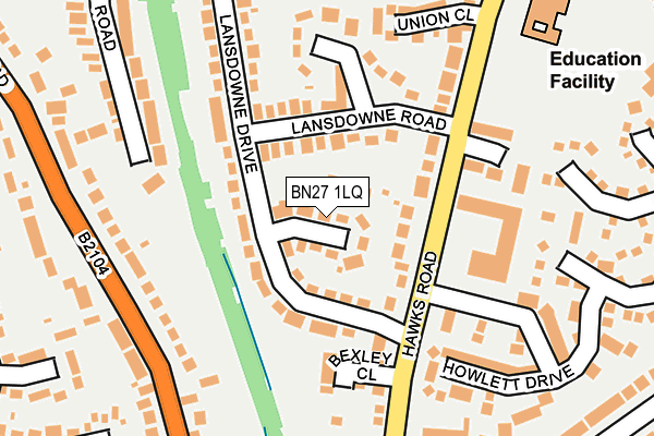 BN27 1LQ map - OS OpenMap – Local (Ordnance Survey) BN27 1LQ map - OS OpenMap – Local (Ordnance Survey)