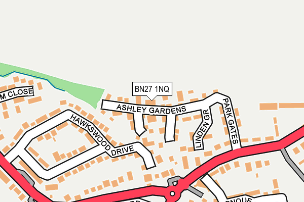 BN27 1NQ map - OS OpenMap – Local (Ordnance Survey) BN27 1NQ map - OS OpenMap – Local (Ordnance Survey)