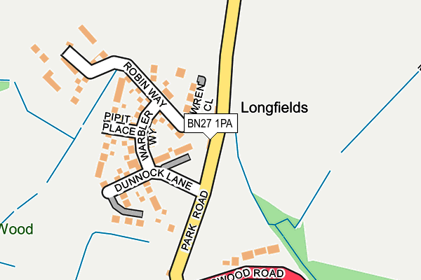 BN27 1PA map - OS OpenMap – Local (Ordnance Survey)