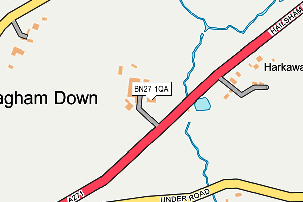 BN27 1QA map - OS OpenMap – Local (Ordnance Survey) BN27 1QA map - OS OpenMap – Local (Ordnance Survey)