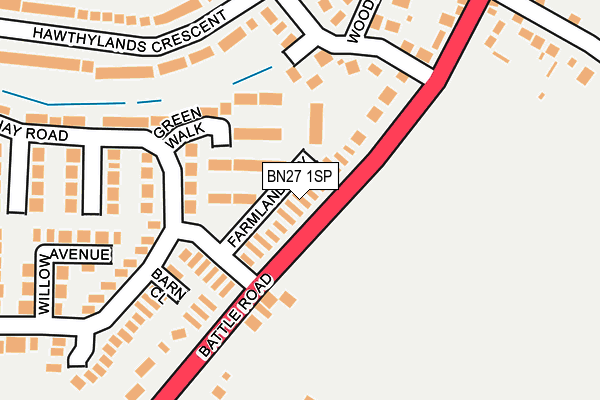 BN27 1SP map - OS OpenMap – Local (Ordnance Survey) BN27 1SP map - OS OpenMap – Local (Ordnance Survey)