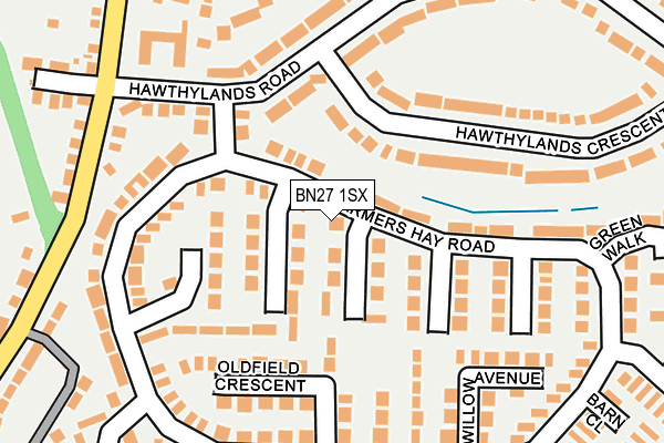 BN27 1SX map - OS OpenMap – Local (Ordnance Survey) BN27 1SX map - OS OpenMap – Local (Ordnance Survey)