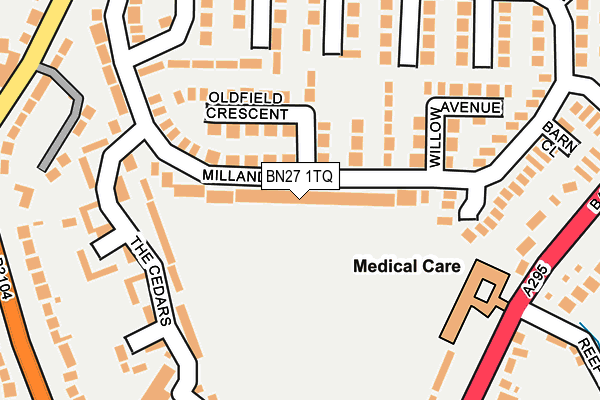 BN27 1TQ map - OS OpenMap – Local (Ordnance Survey)