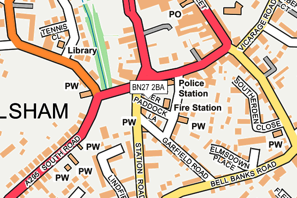 BN27 2BA map - OS OpenMap – Local (Ordnance Survey) BN27 2BA map - OS OpenMap – Local (Ordnance Survey)