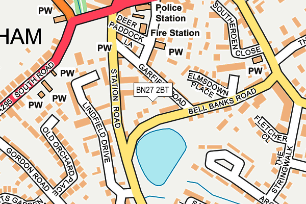 BN27 2BT map - OS OpenMap – Local (Ordnance Survey) BN27 2BT map - OS OpenMap – Local (Ordnance Survey)