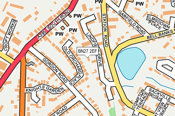 BN27 2EF map - OS OpenMap – Local (Ordnance Survey) BN27 2EF map - OS OpenMap – Local (Ordnance Survey)