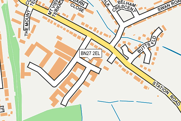 BN27 2EL map - OS OpenMap – Local (Ordnance Survey) BN27 2EL map - OS OpenMap – Local (Ordnance Survey)