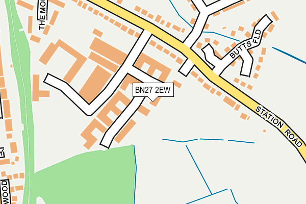 BN27 2EW map - OS OpenMap – Local (Ordnance Survey) BN27 2EW map - OS OpenMap – Local (Ordnance Survey)