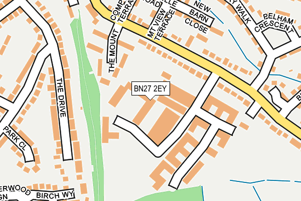 BN27 2EY map - OS OpenMap – Local (Ordnance Survey) BN27 2EY map - OS OpenMap – Local (Ordnance Survey)