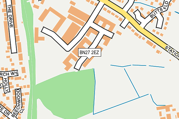 BN27 2EZ map - OS OpenMap – Local (Ordnance Survey) BN27 2EZ map - OS OpenMap – Local (Ordnance Survey)