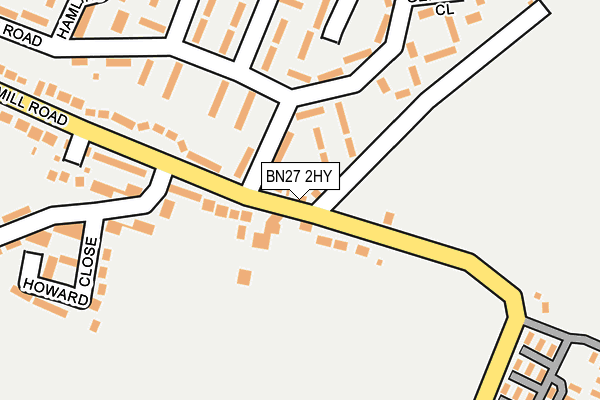 BN27 2HY map - OS OpenMap – Local (Ordnance Survey) BN27 2HY map - OS OpenMap – Local (Ordnance Survey)