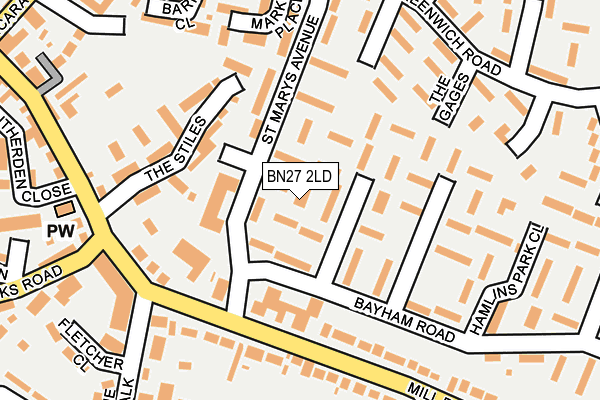 BN27 2LD map - OS OpenMap – Local (Ordnance Survey) BN27 2LD map - OS OpenMap – Local (Ordnance Survey)