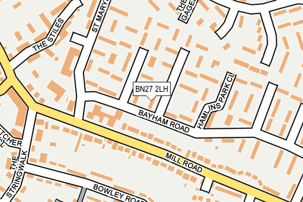 BN27 2LH map - OS OpenMap – Local (Ordnance Survey) BN27 2LH map - OS OpenMap – Local (Ordnance Survey)