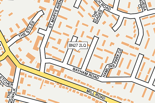 BN27 2LQ map - OS OpenMap – Local (Ordnance Survey) BN27 2LQ map - OS OpenMap – Local (Ordnance Survey)