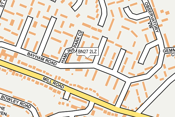 BN27 2LZ map - OS OpenMap – Local (Ordnance Survey) BN27 2LZ map - OS OpenMap – Local (Ordnance Survey)