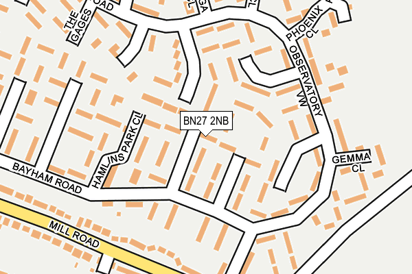 BN27 2NB map - OS OpenMap – Local (Ordnance Survey) BN27 2NB map - OS OpenMap – Local (Ordnance Survey)