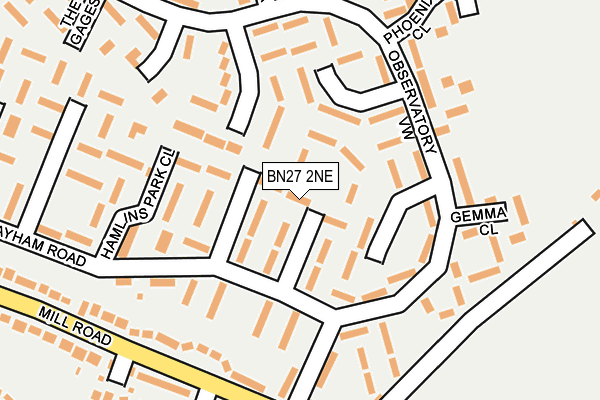 BN27 2NE map - OS OpenMap – Local (Ordnance Survey) BN27 2NE map - OS OpenMap – Local (Ordnance Survey)