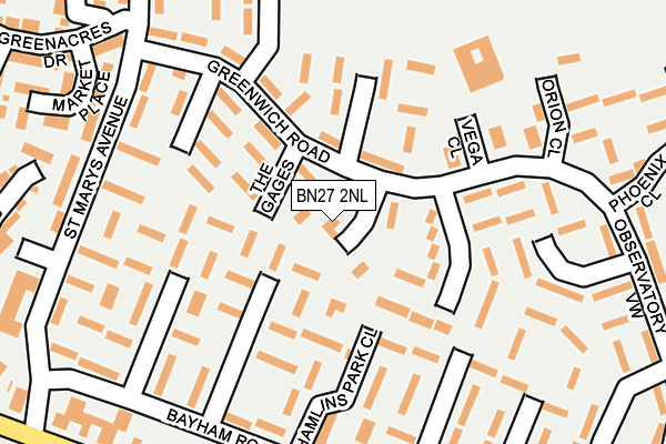 BN27 2NL map - OS OpenMap – Local (Ordnance Survey) BN27 2NL map - OS OpenMap – Local (Ordnance Survey)