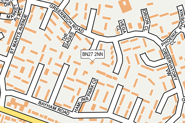 BN27 2NN map - OS OpenMap – Local (Ordnance Survey) BN27 2NN map - OS OpenMap – Local (Ordnance Survey)