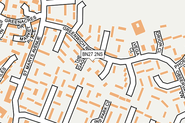 BN27 2NS map - OS OpenMap – Local (Ordnance Survey) BN27 2NS map - OS OpenMap – Local (Ordnance Survey)