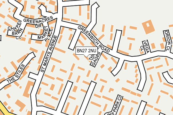 BN27 2NU map - OS OpenMap – Local (Ordnance Survey) BN27 2NU map - OS OpenMap – Local (Ordnance Survey)