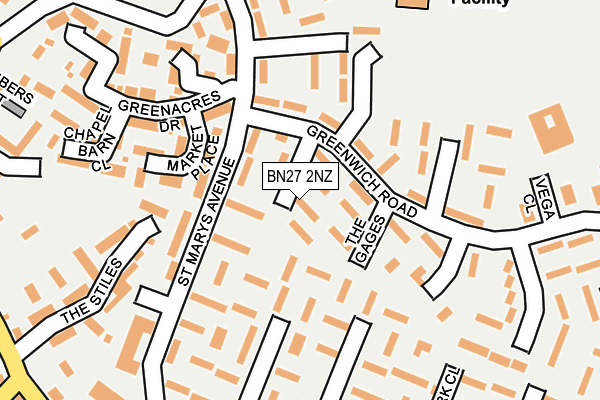 BN27 2NZ map - OS OpenMap – Local (Ordnance Survey) BN27 2NZ map - OS OpenMap – Local (Ordnance Survey)