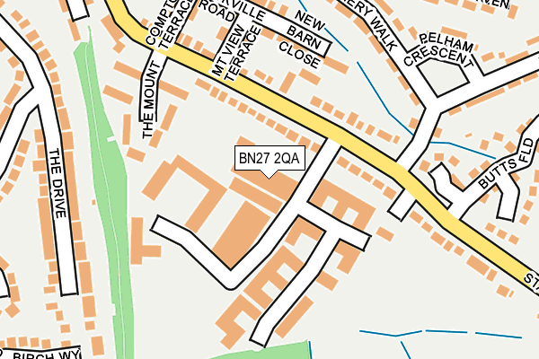 BN27 2QA map - OS OpenMap – Local (Ordnance Survey) BN27 2QA map - OS OpenMap – Local (Ordnance Survey)