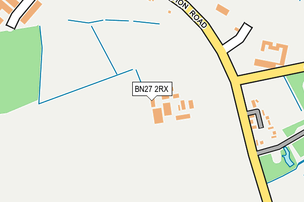 BN27 2RX map - OS OpenMap – Local (Ordnance Survey) BN27 2RX map - OS OpenMap – Local (Ordnance Survey)