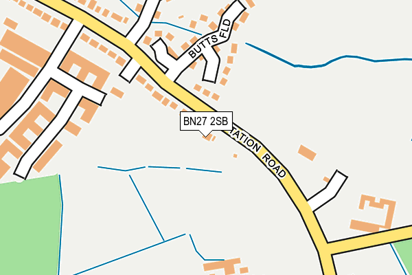 BN27 2SB map - OS OpenMap – Local (Ordnance Survey) BN27 2SB map - OS OpenMap – Local (Ordnance Survey)