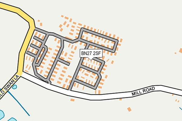 BN27 2SF map - OS OpenMap – Local (Ordnance Survey) BN27 2SF map - OS OpenMap – Local (Ordnance Survey)