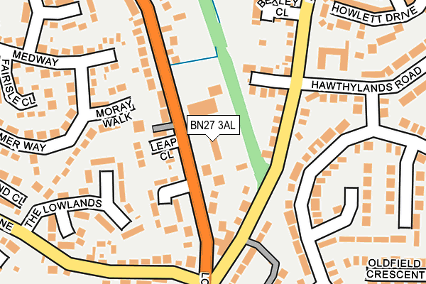 BN27 3AL map - OS OpenMap – Local (Ordnance Survey) BN27 3AL map - OS OpenMap – Local (Ordnance Survey)