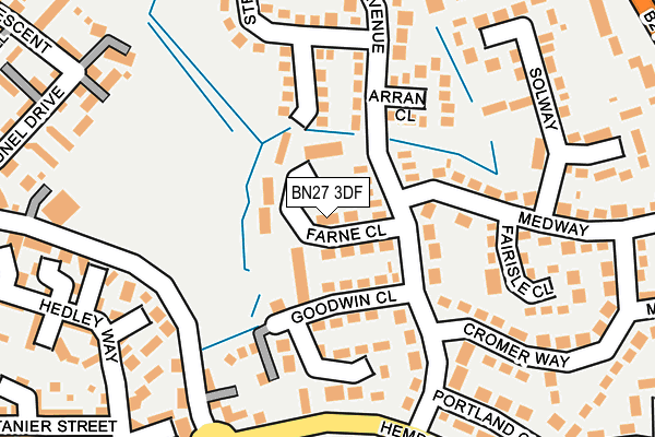 BN27 3DF map - OS OpenMap – Local (Ordnance Survey) BN27 3DF map - OS OpenMap – Local (Ordnance Survey)