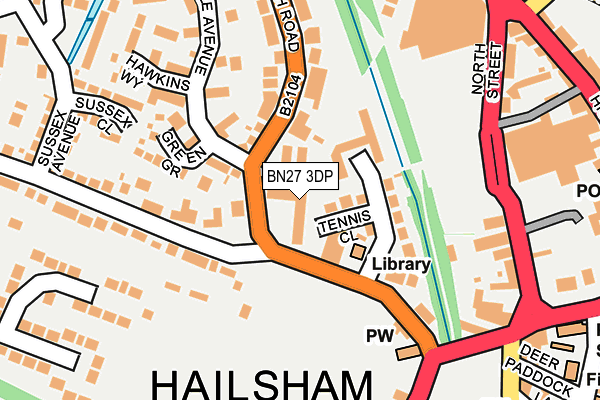 BN27 3DP map - OS OpenMap – Local (Ordnance Survey) BN27 3DP map - OS OpenMap – Local (Ordnance Survey)